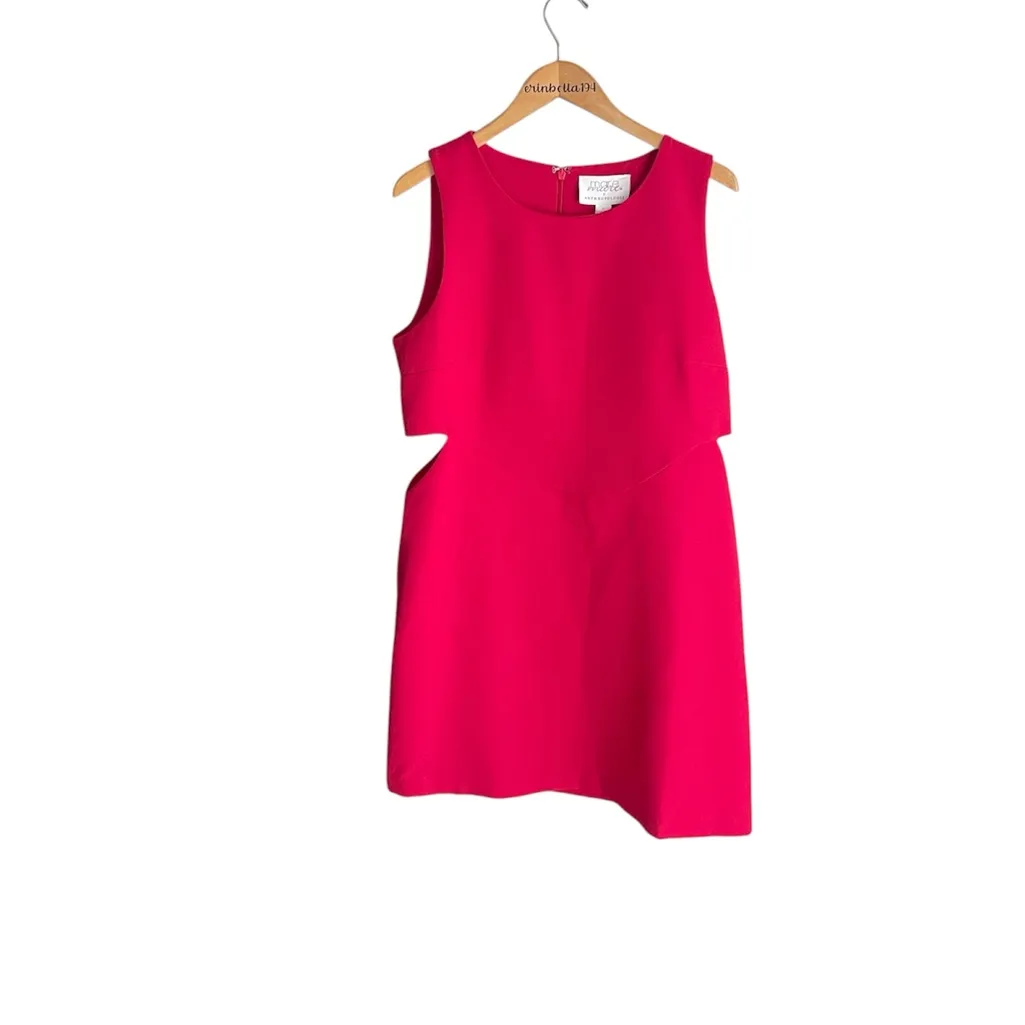 Anthropologie MARE MARE Cut-out Shift Dress Red - Image 4