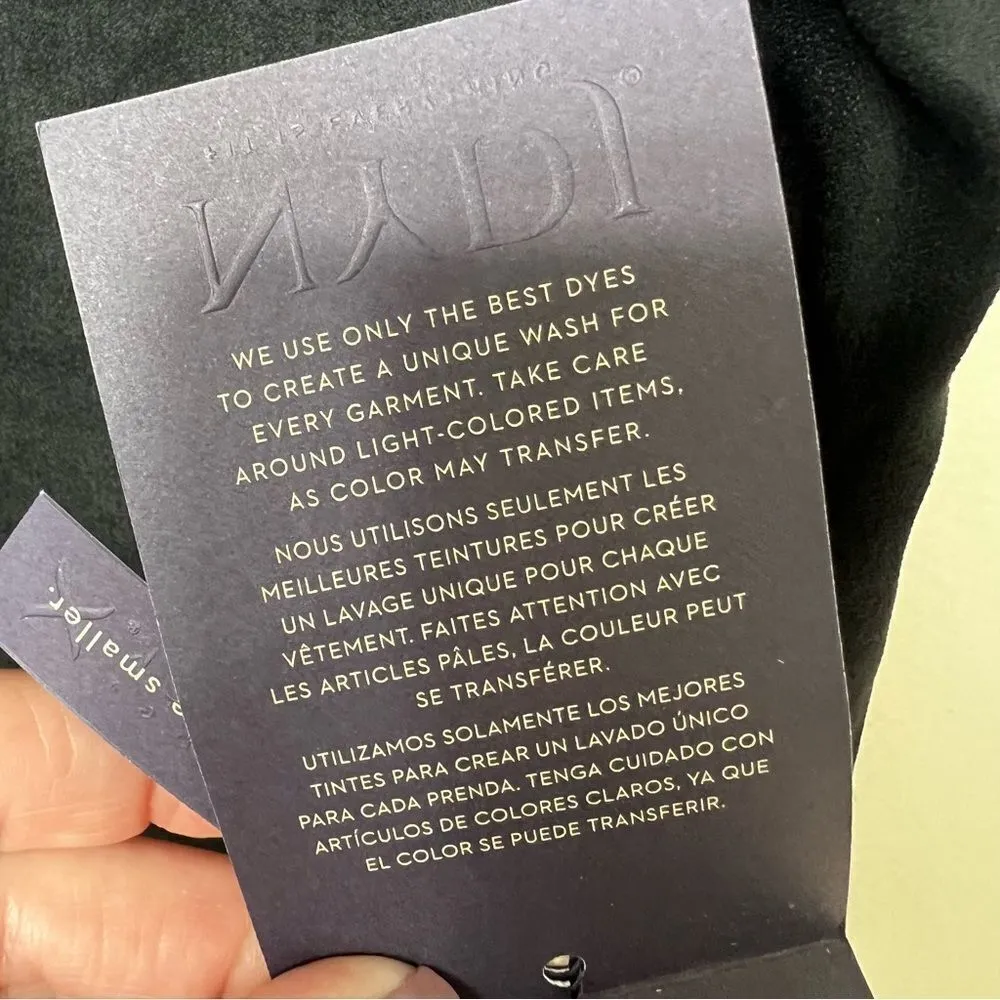 NYDJ Basic Legging Pants In Stretch Faux Suede NWT Black Size 10 - Image 9