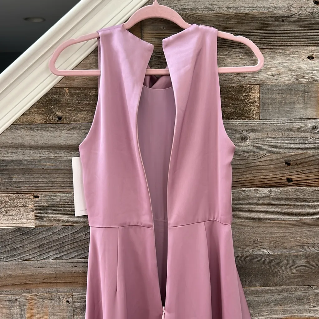 Theia Amara Cowl Neck Gown in Lilac Whisper Size 4 NWT Pink - Image 9
