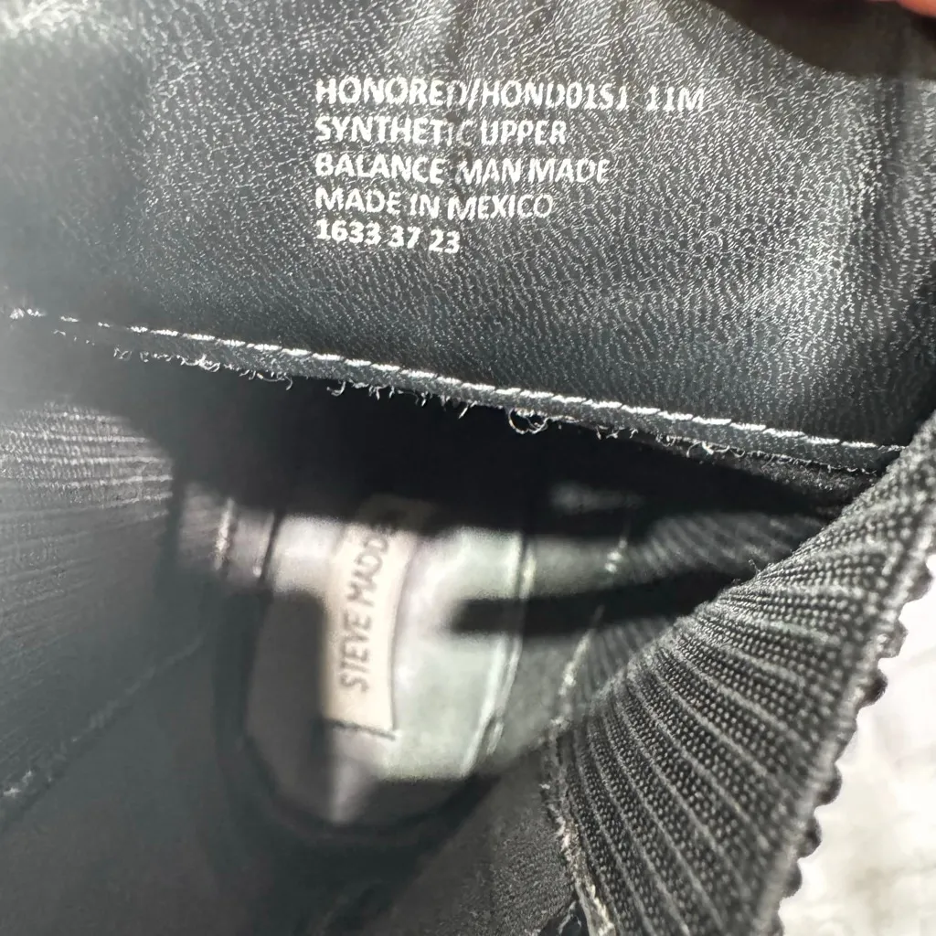 Steve Madden Black Chelsea Ankle Boot Combat Goth Sock Chunky Lug Kiley 11M - Image 7