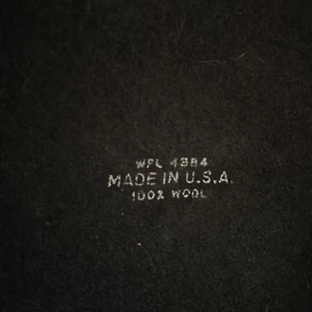 Black 100% wool wide brim fedora felt hat - Image 7