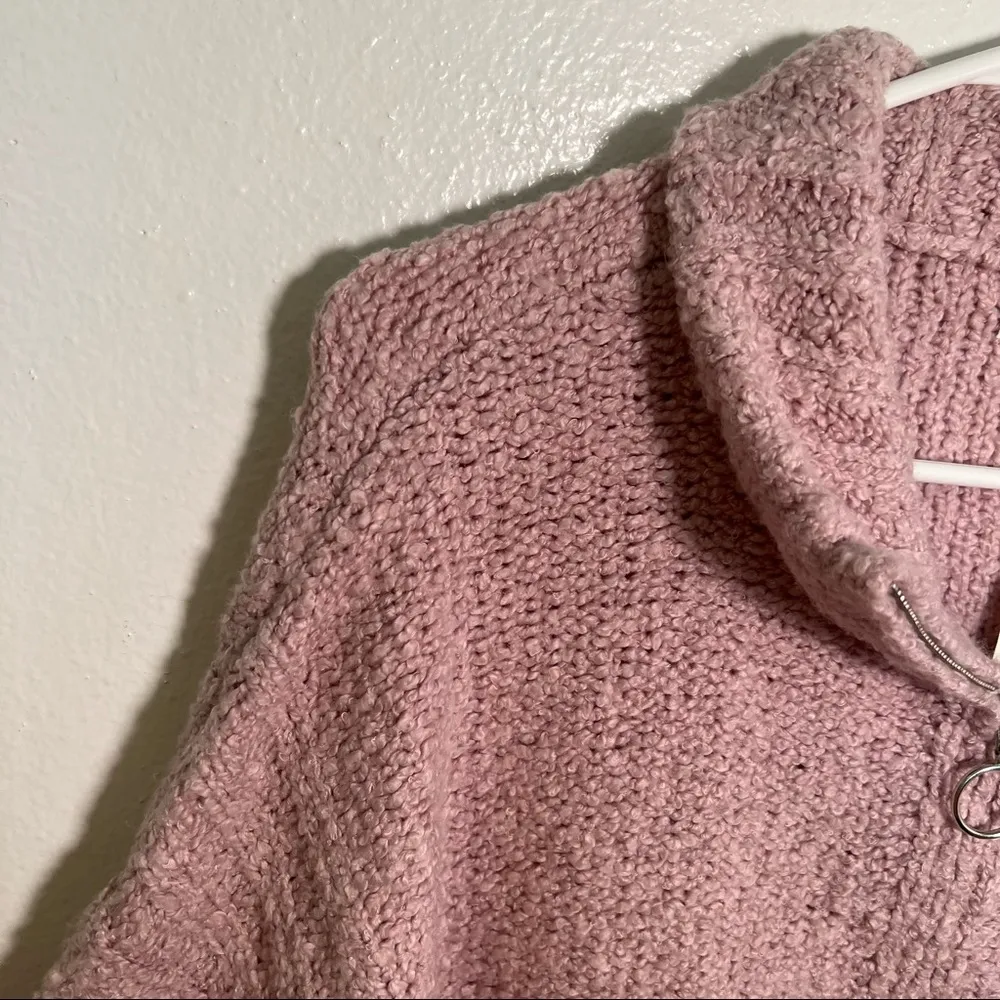 Aeropostale Fuzzy 1/4-Zip Sweater Purple - Image 9