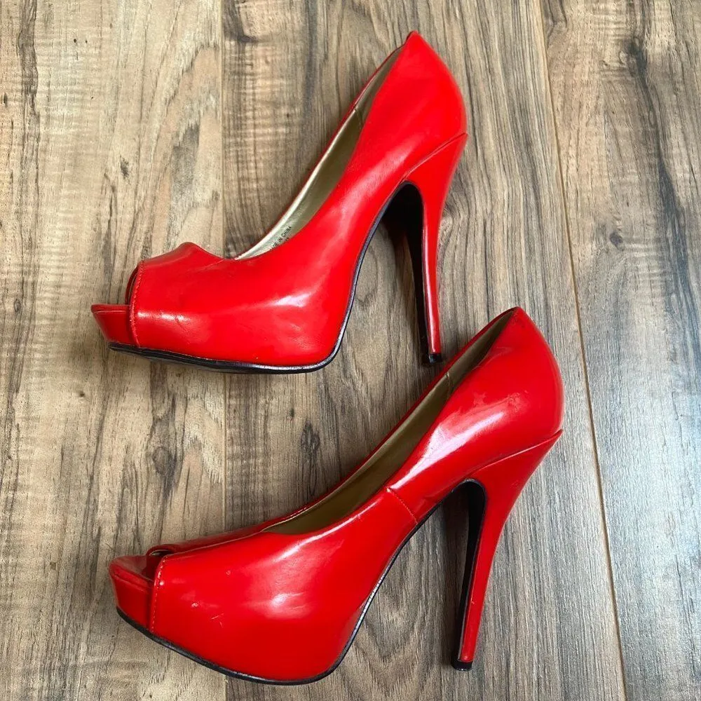 Rosalina size 6 red heels Red - Image 5