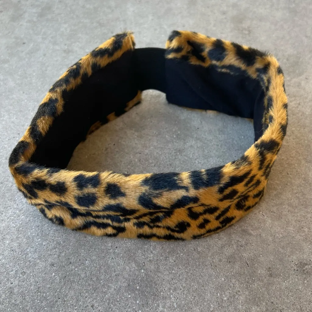 Vintage Dennis Basso Animal Leopard Print Faux Fur Headband Made in USA Quality - Image 5
