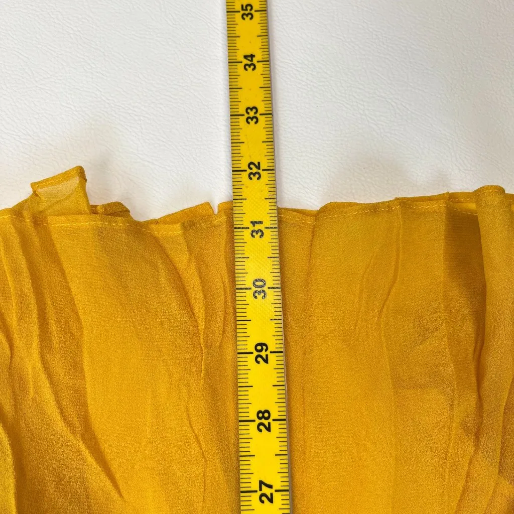 NWOT Farm Rio Irregular Ruffles Mini Shirt Dress Long Sleeve Size S Belt Tie - Image 13