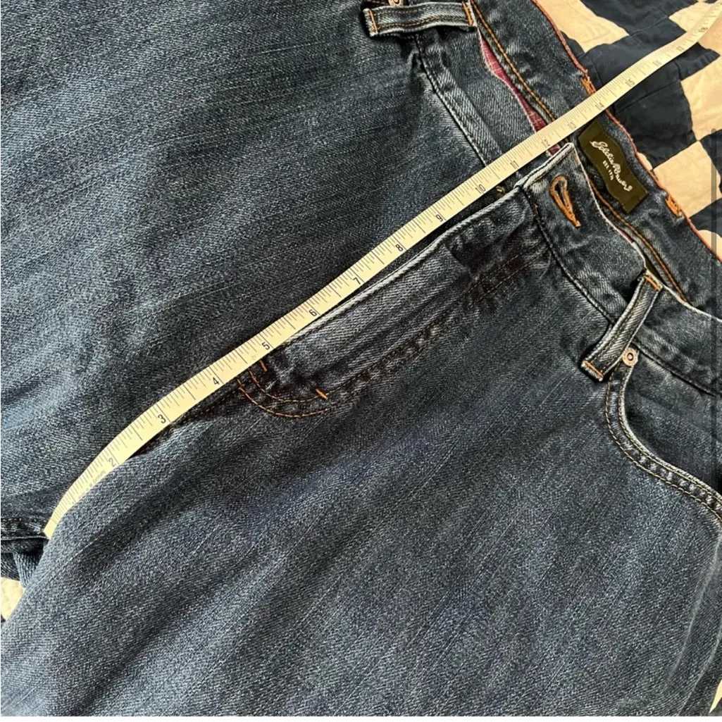 Eddie Bauer Flannel Lined Jeans Size 16 Petite - Image 4