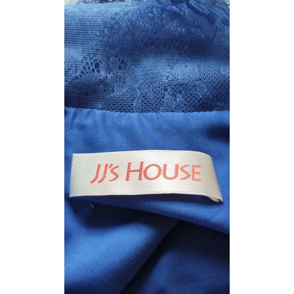 JJs House Lace Chiffon Sheath Knee Length Formal Dress Drape Sleeve - Image 7