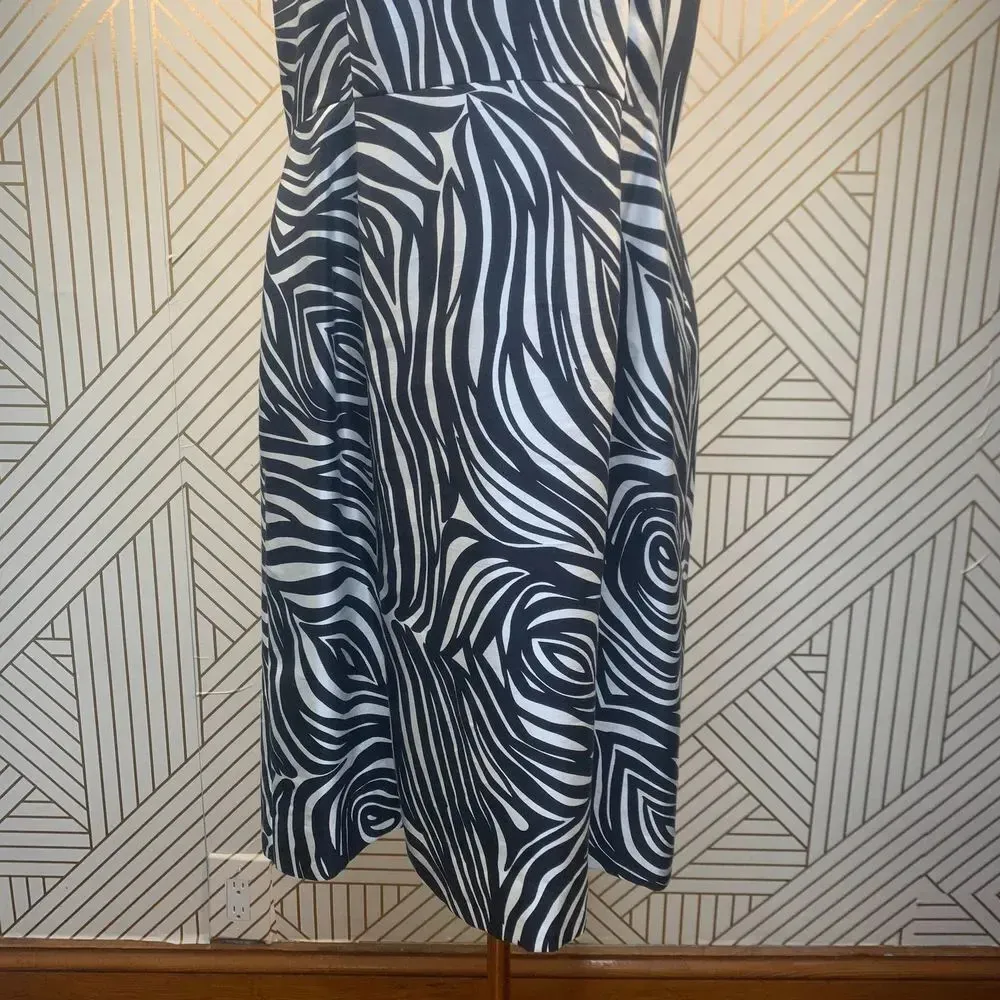 Kate‎ Spade Dyan Woodblock Zebra Black White Dress - Image 6