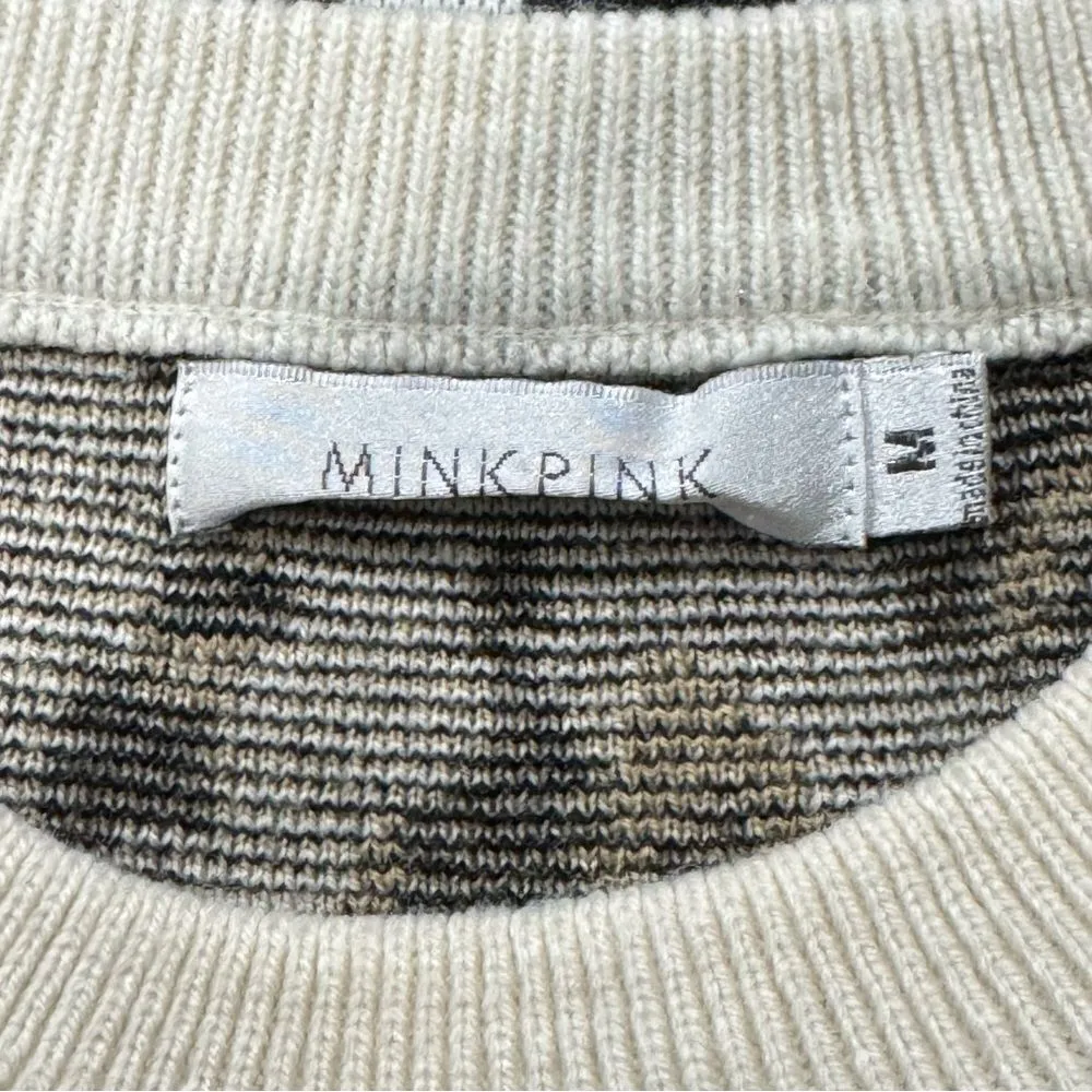 MinkPink Oversized Leopard Print Sweater Women’s Medium - Image 3