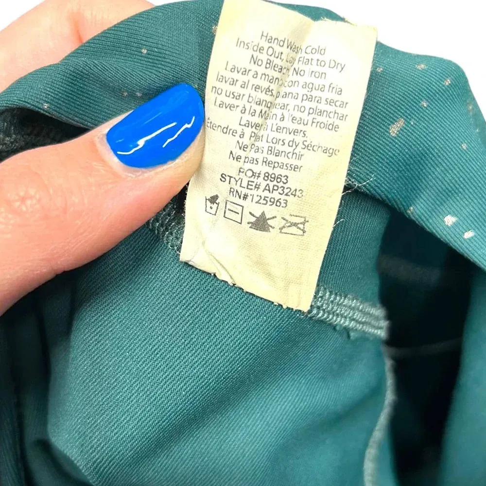 Beyond Yoga Alloy‎ Sparkle High Waisted 7/8 Leggings Green Size Small - Image 9