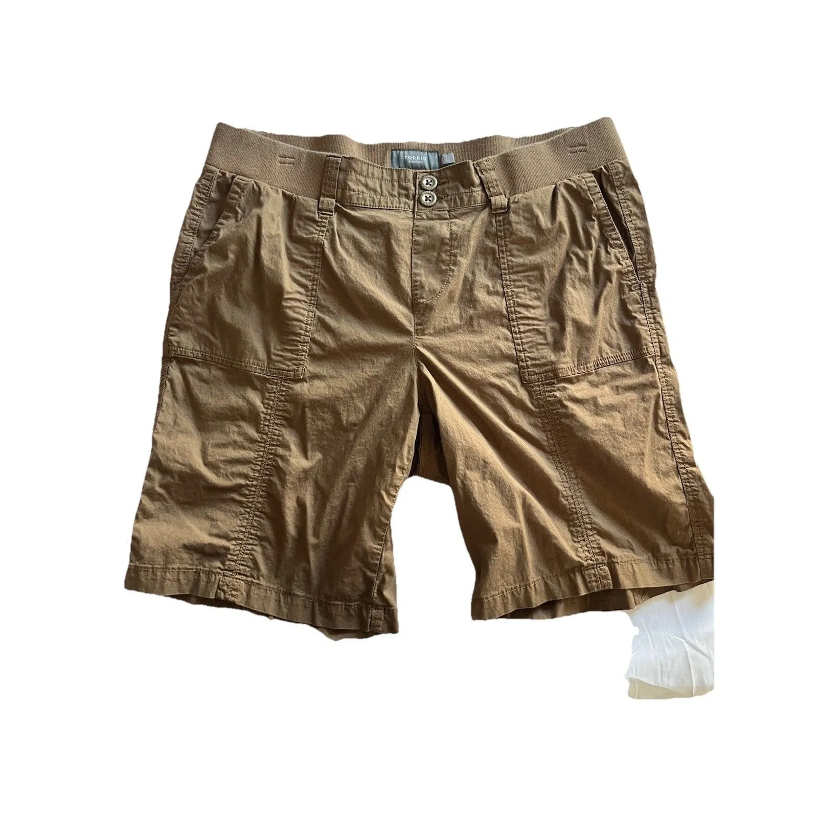 Torrid Cargo Shorts Size 1x Tan Casual Bermuda - Image 2