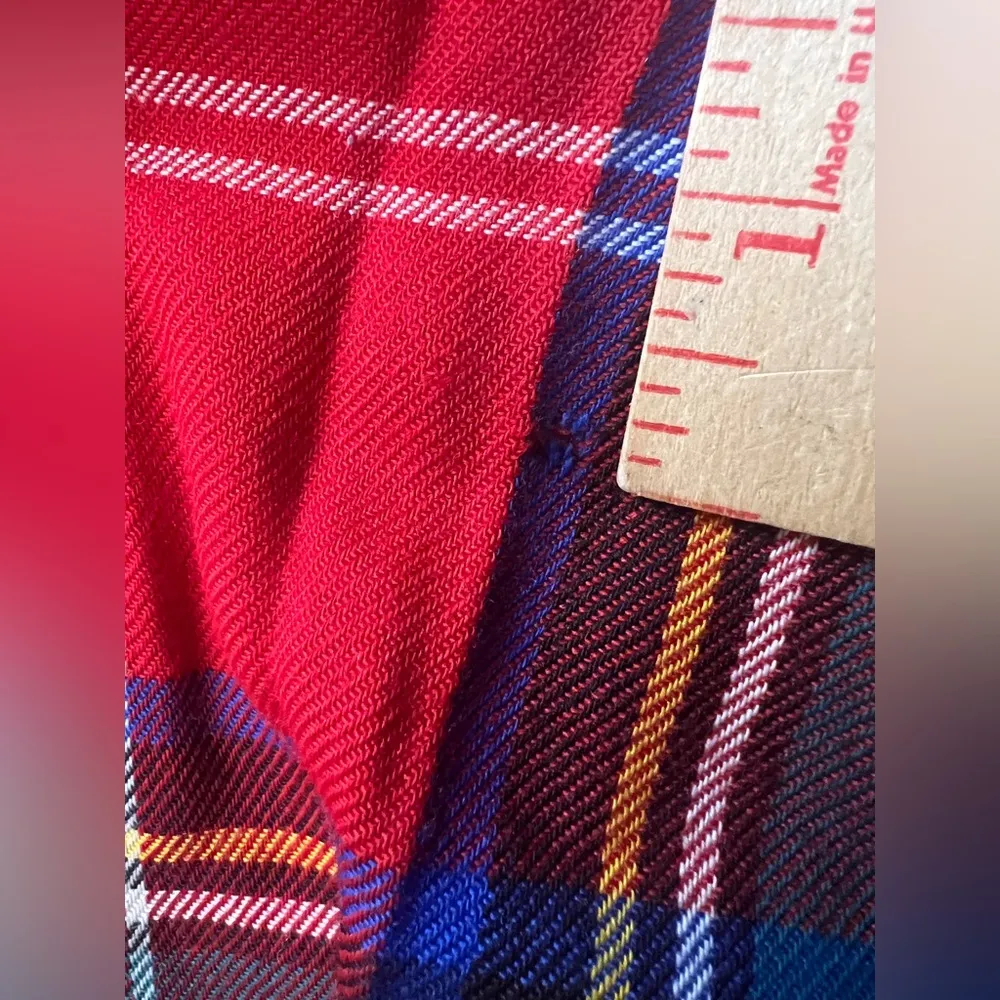 Womens Vintage Modest Tartan Plaid Pleated Midi Skirt, Academia|Size:6 - Image 7