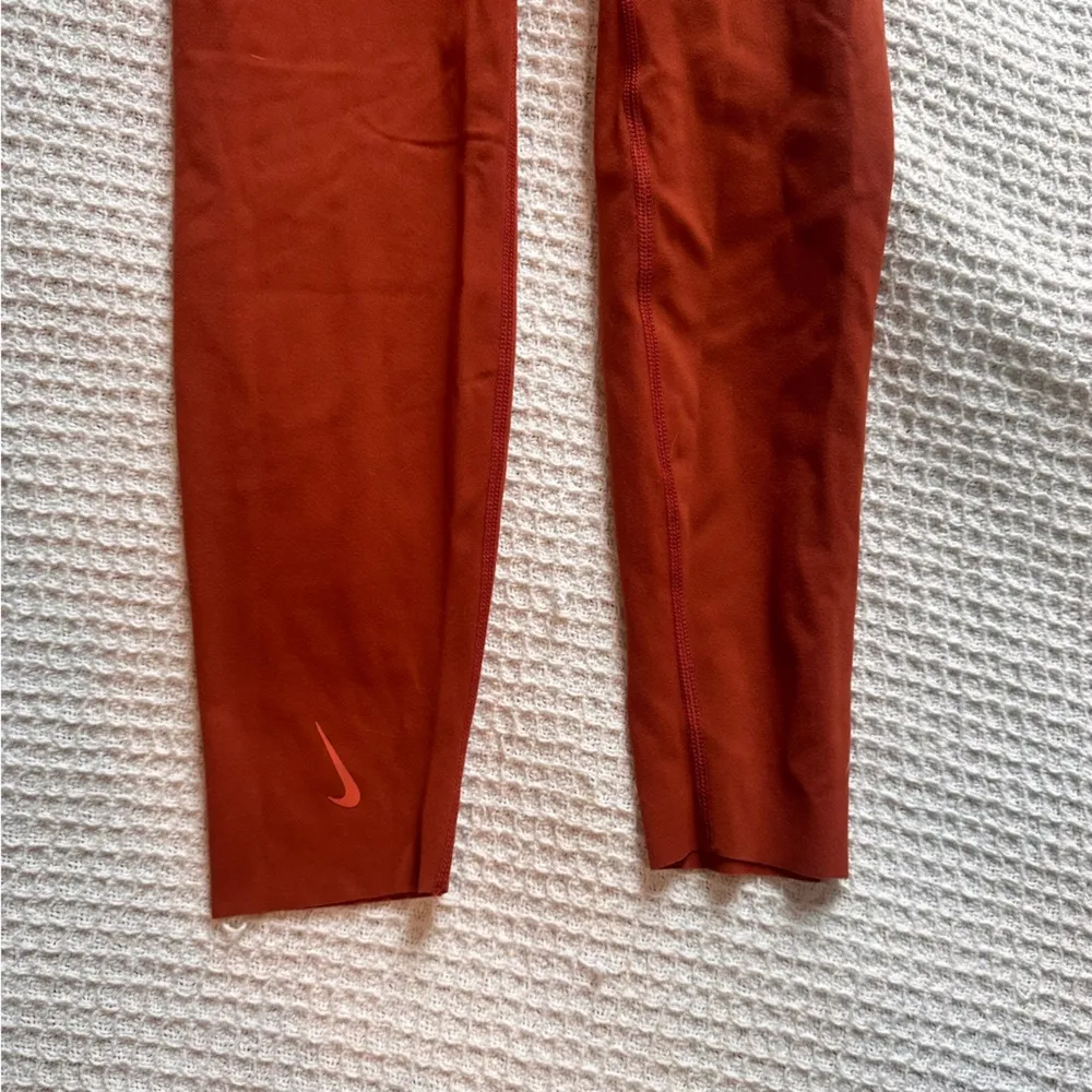 Nike Yoga Lux Jumpsuit Jumper Layered 7/8 Training Size XS rust orange red - Image 11