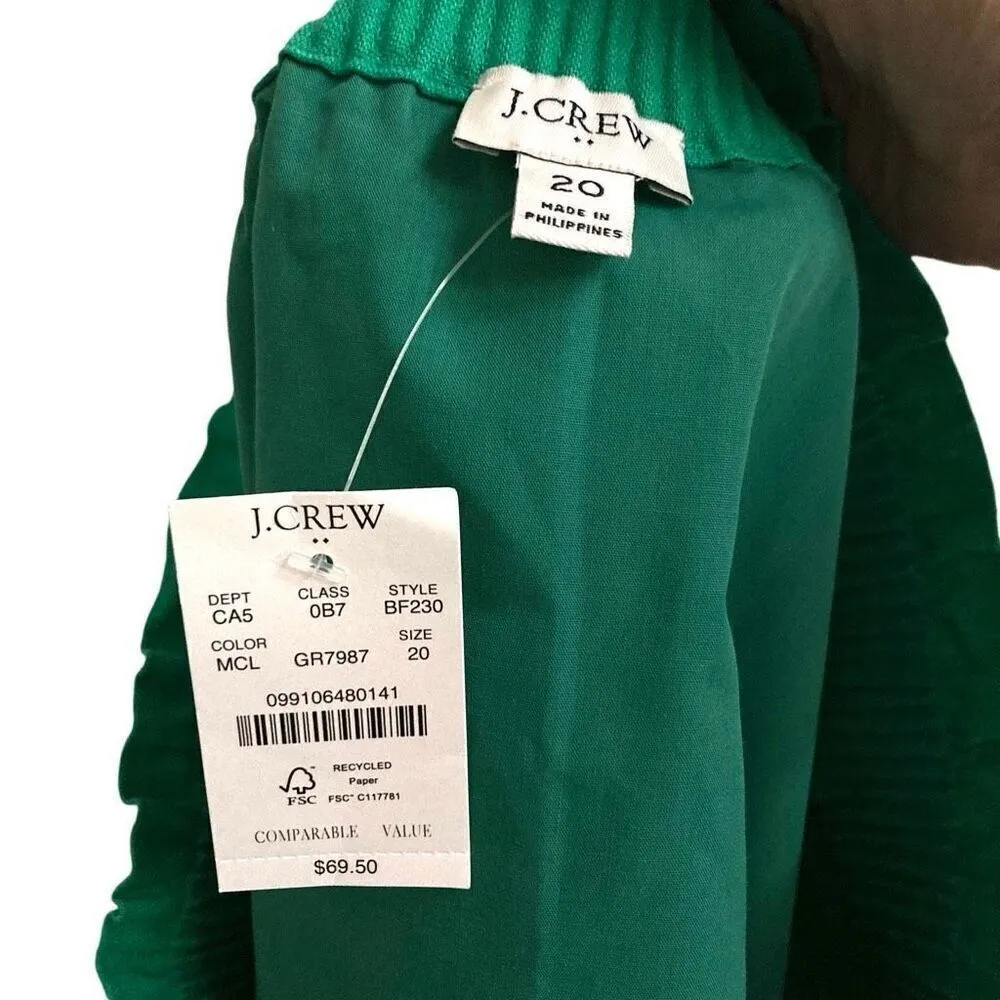 J.Crew Factory Reimagined Mini Skirt Women’s 20 Linen Blend Kelly Green NEW - Image 4