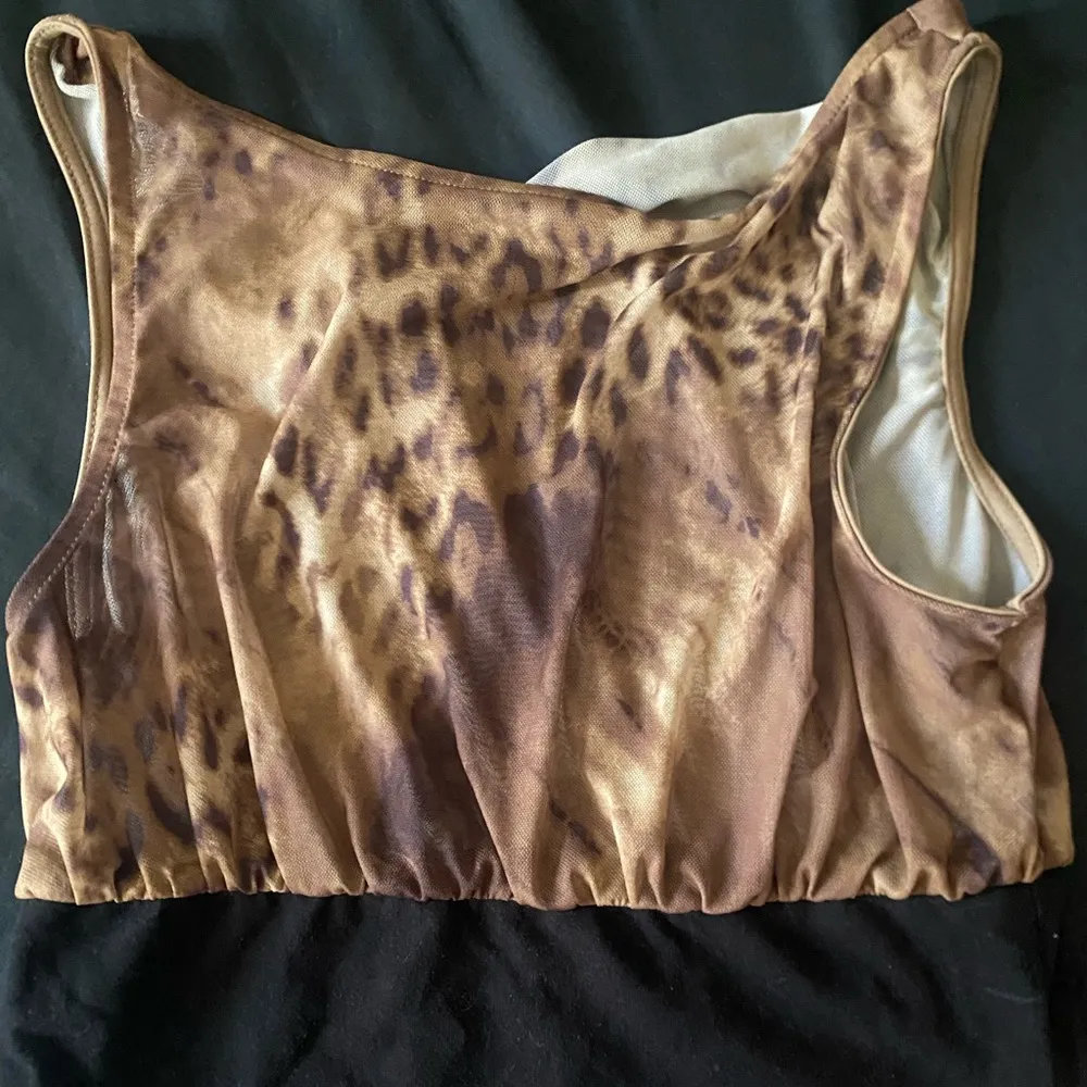 Urban Outfitters Mesh Cowl Neck Cheetah Top - Image 2