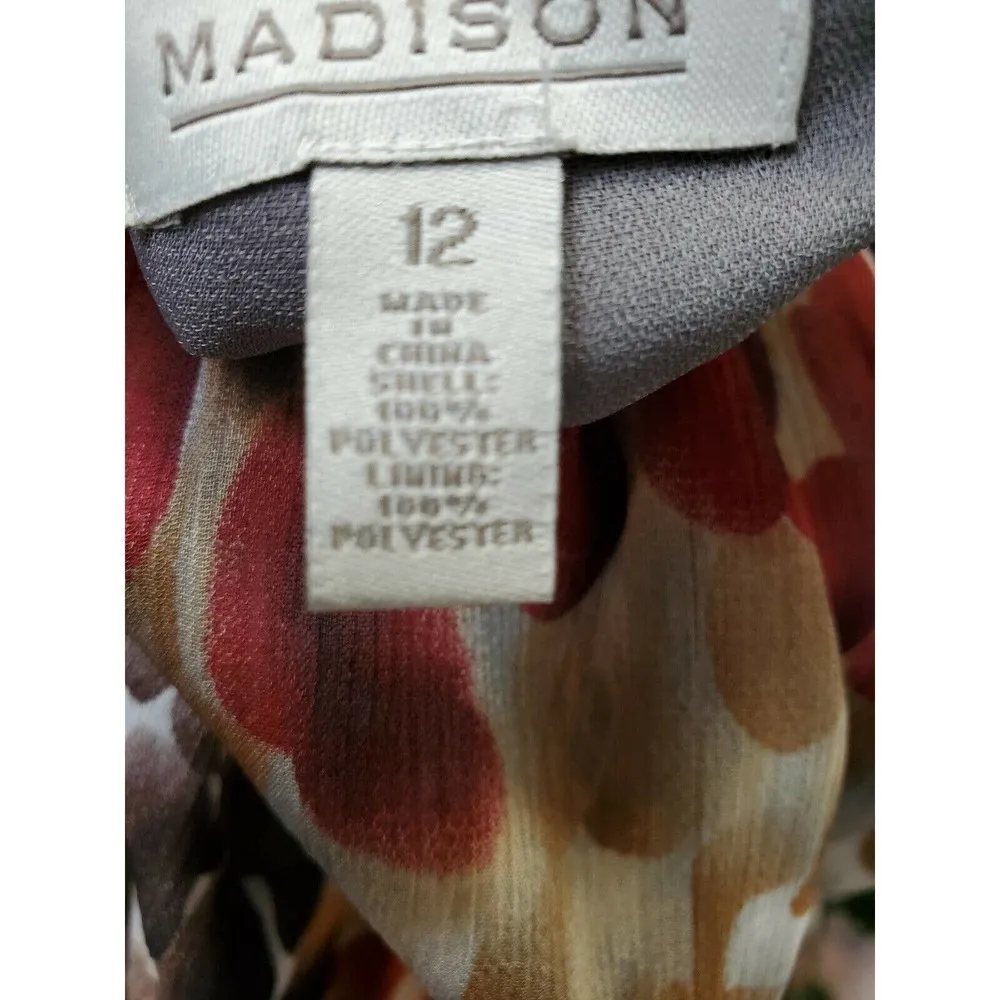 Madison Women's Multicolor Polyester Sleeveless Round Neck Knee Length Dress 12 - Image 10