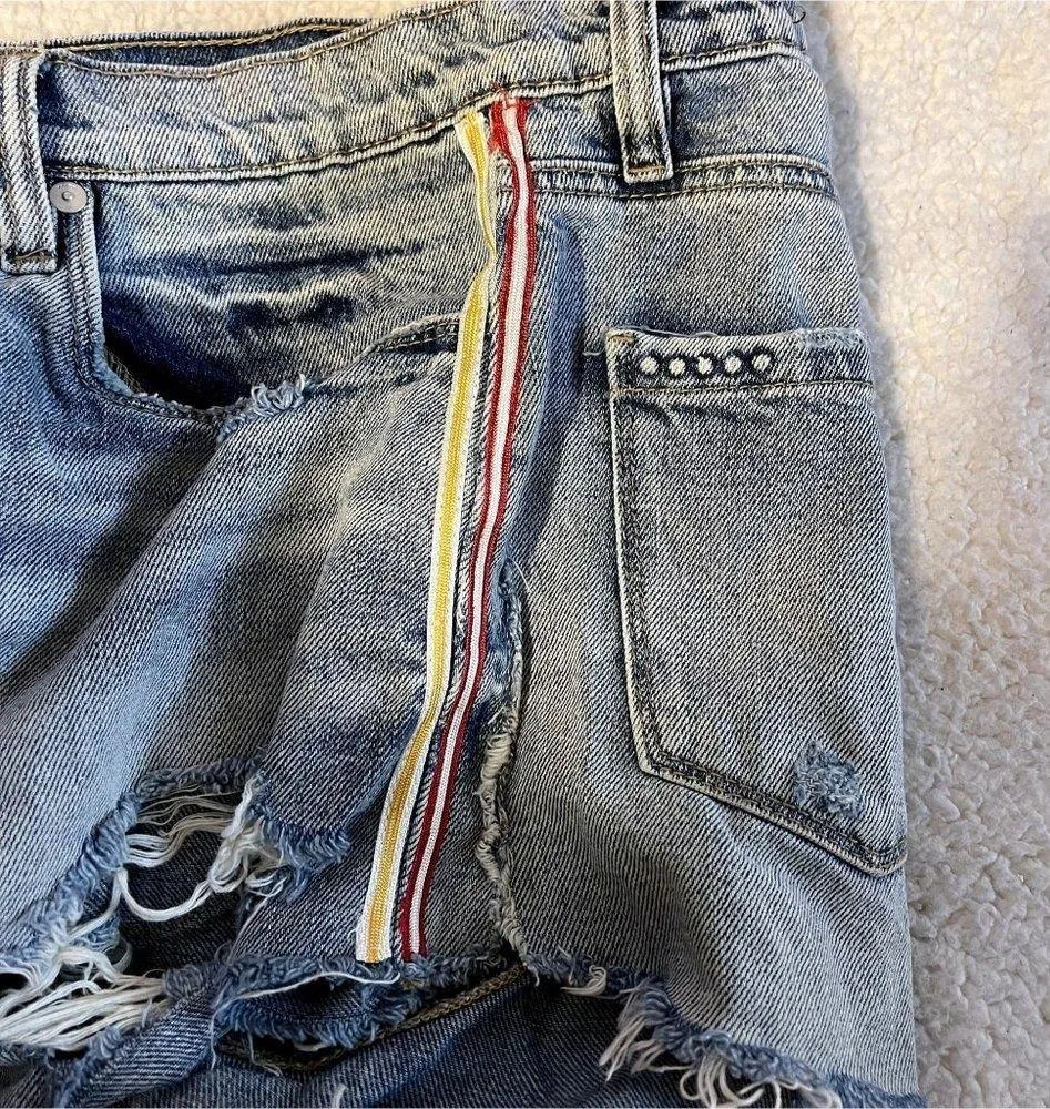 BLANK NYC The Barrow High Rise Distressed Shorts - Image 6