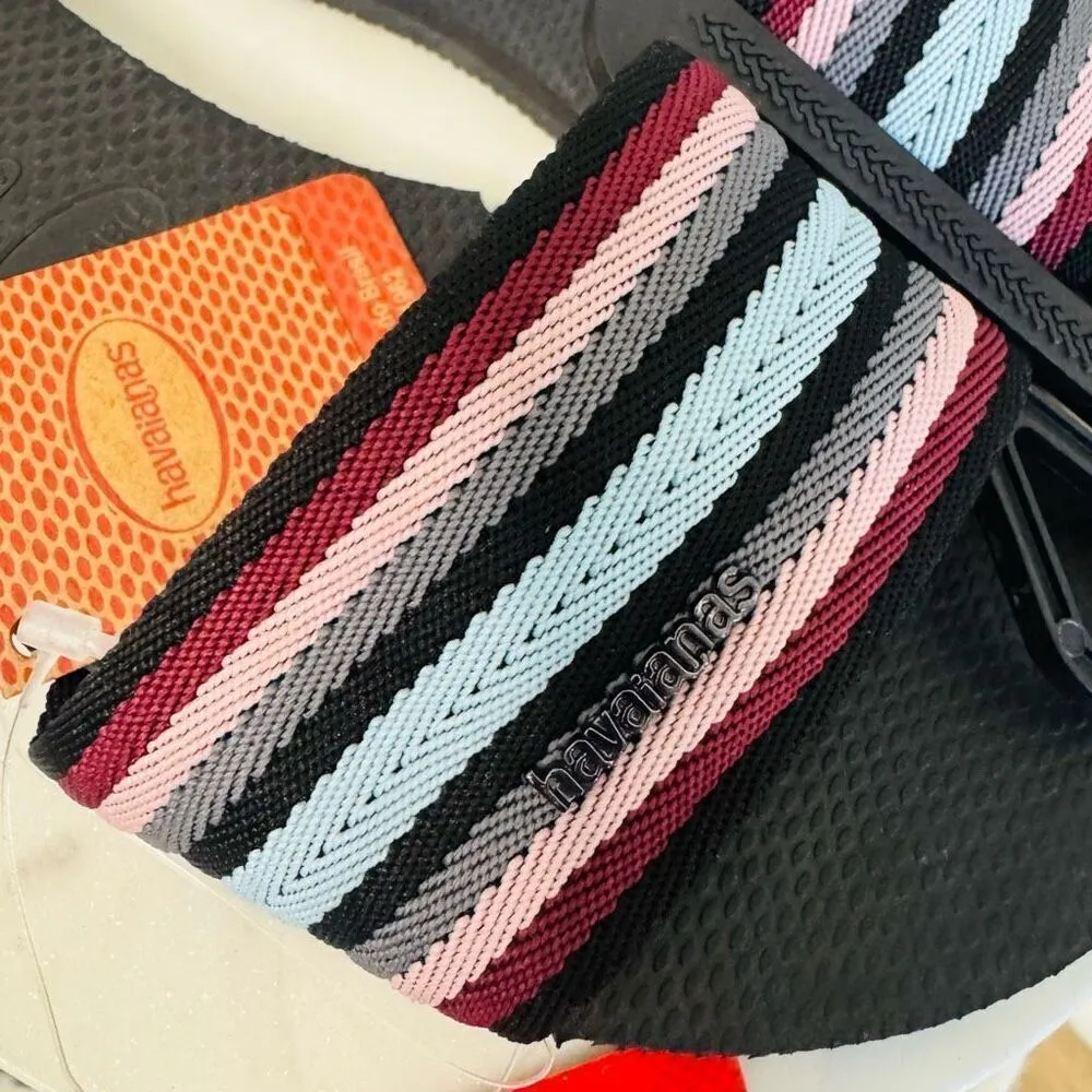 Havaianas Women's You Malta Mix Slide Sandal,‎ Size 5, Black/Multi, NWT - Image 10