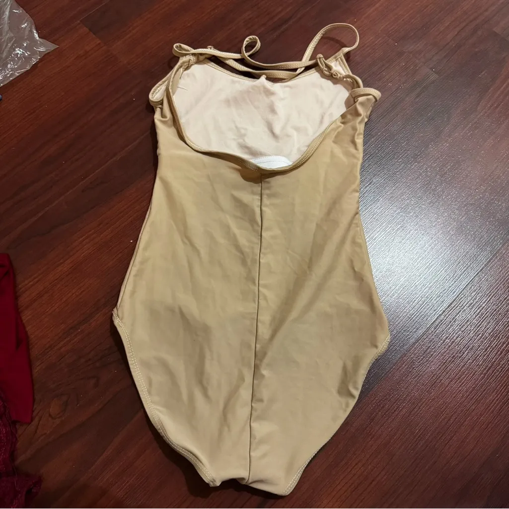 Theatricals Tan Ballet Dance Bodysuit Leotard Medium - Image 4