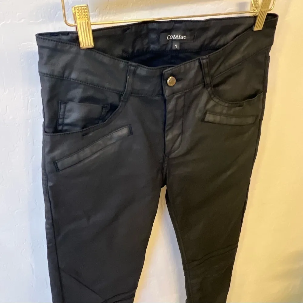 Cotelac motorcycle pants, coated, black, size 1 (27US) Black - Image 3