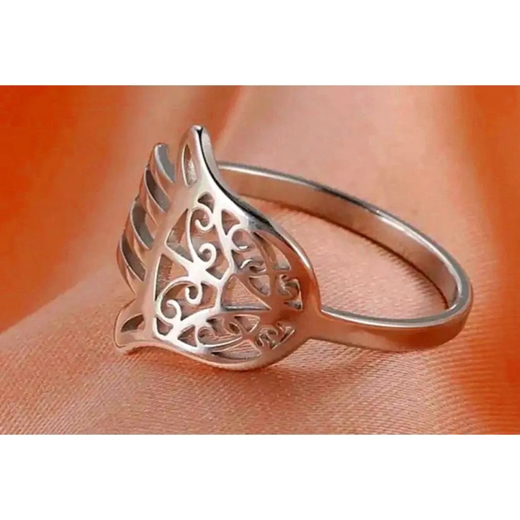 NEW Unisex Hamsa Hand 18k White Gold PVD‎ Pinky Small Ring Size 7 - Image 2