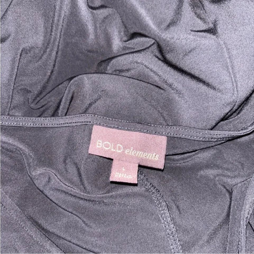 Bold Elements Womens Black Cold Shoulder Cocktail Dress Size Large - Image 7