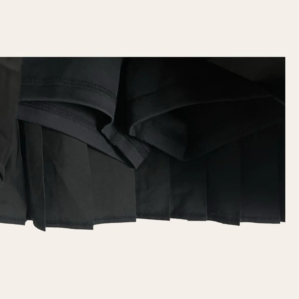 Frankies Bikinis Active Windy Pleated Mini Black Tennis Skort Size XS - Image 8