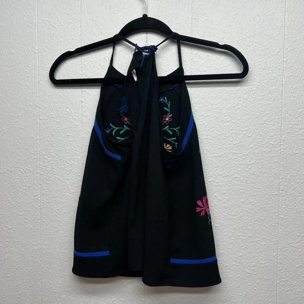 Xhilaration Embroidered Floral Bohemian Chic Coquette Beach Womens Top Sz Medium - Image 6