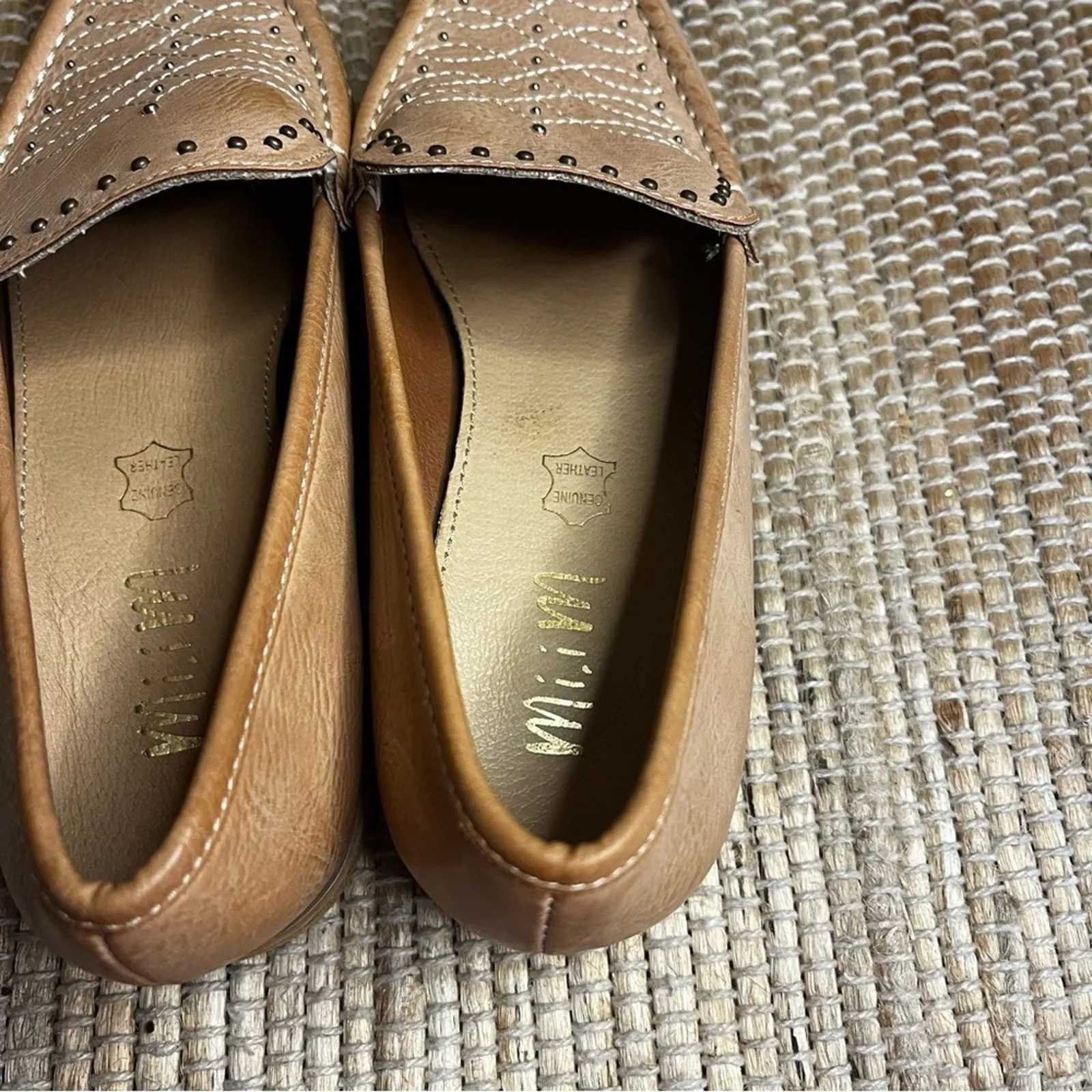 Mi.Im Tan‎ Pointed Toe Genuine Leather Flats Size 6 Tan - Image 10