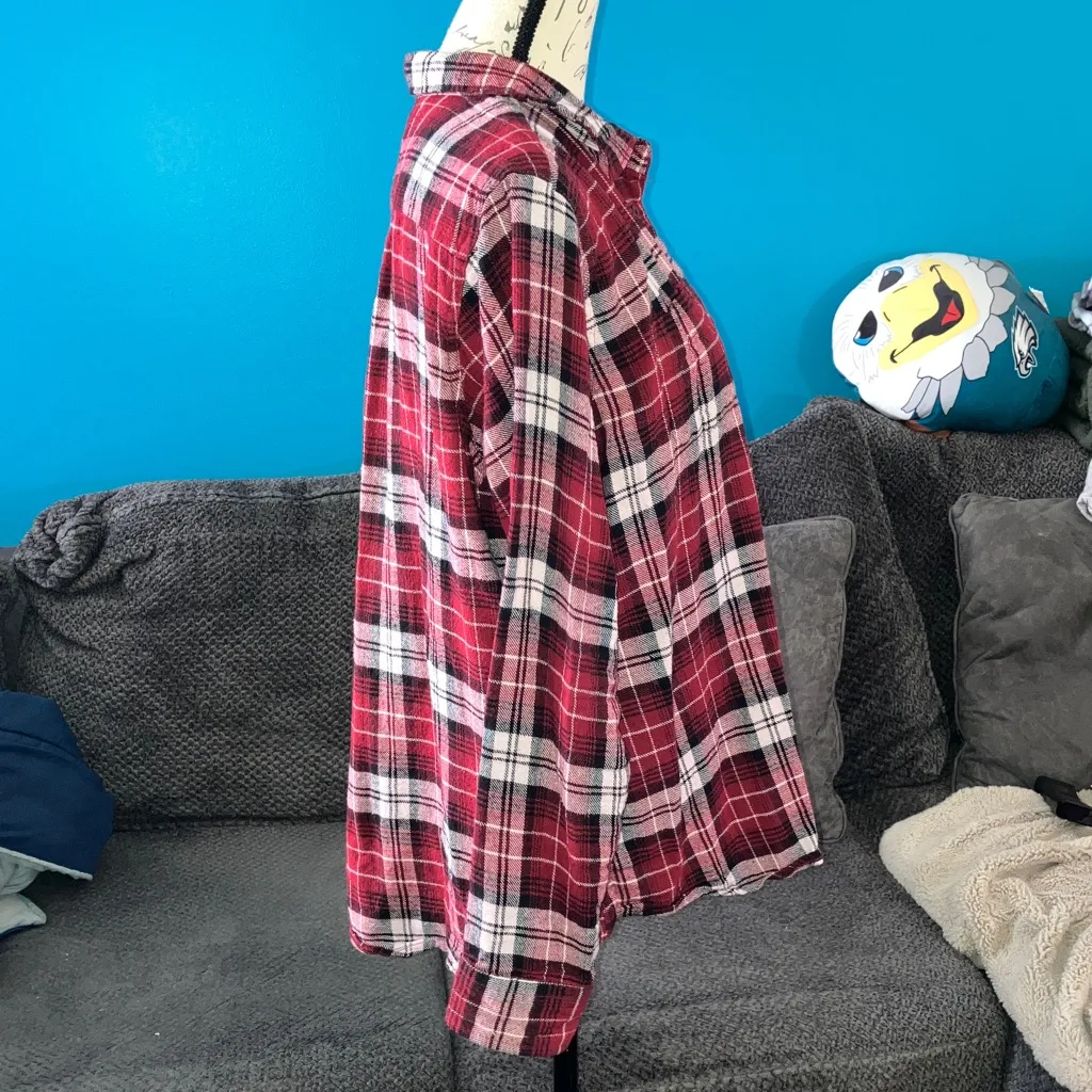 🎉4 for $20 Alpine Lakes Cotton Flannel Shirt, 1X Red - Image 3