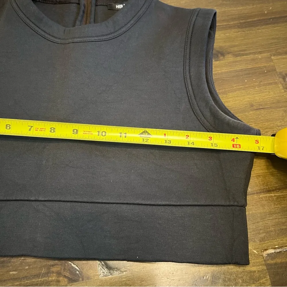 Neil Barrett Neoprene Black Scuba Crop Top Boxy Mock Neck Tank Sleeveless S - Image 11