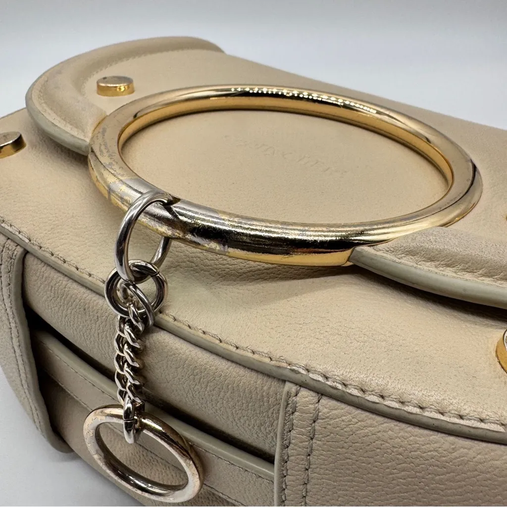 See By Chloe Authentic Mara Crossbody Bag Cream Off White Leather Preowned - Image 7