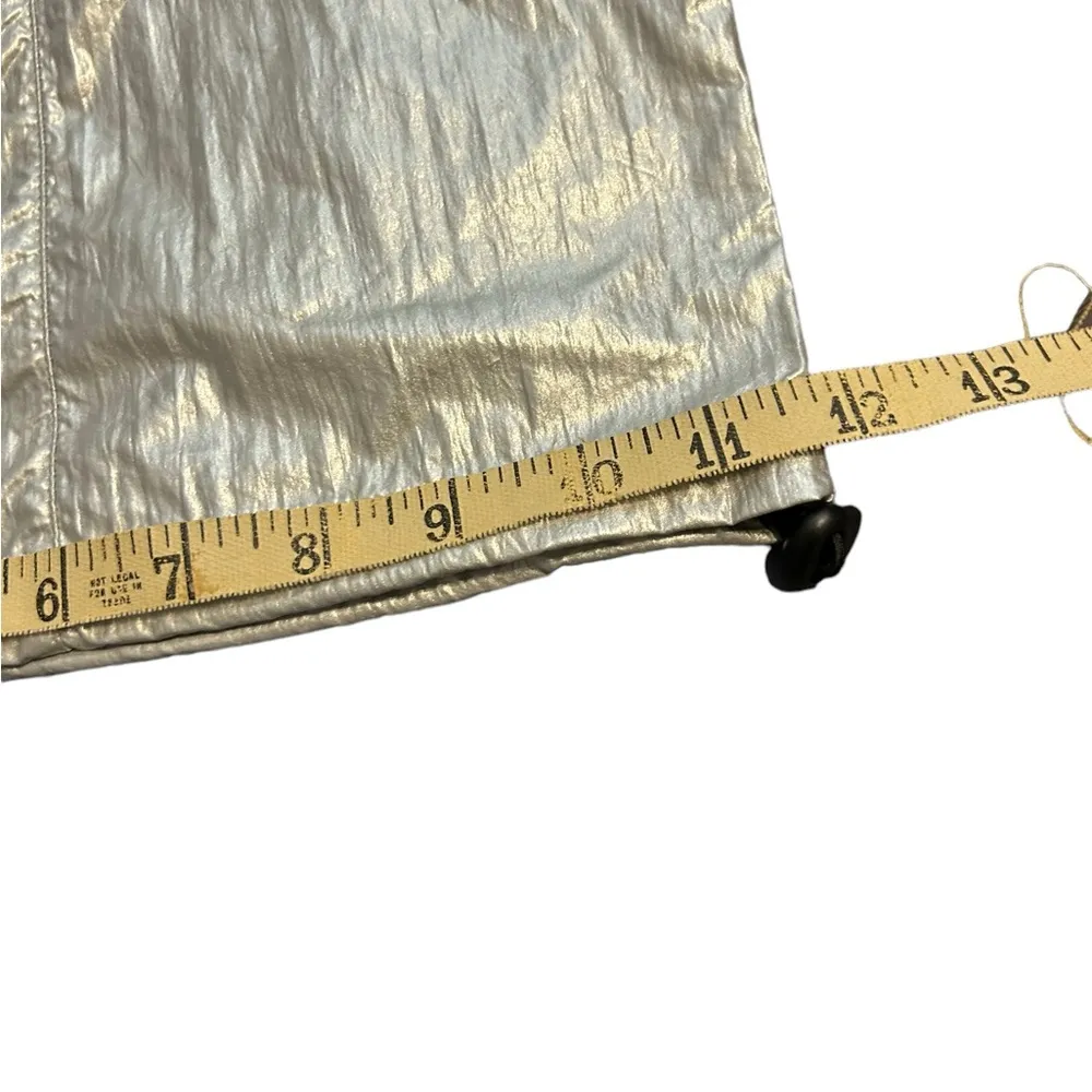 Sincerely Jules silver nylon cargo parachute pants size large nwt - Image 7