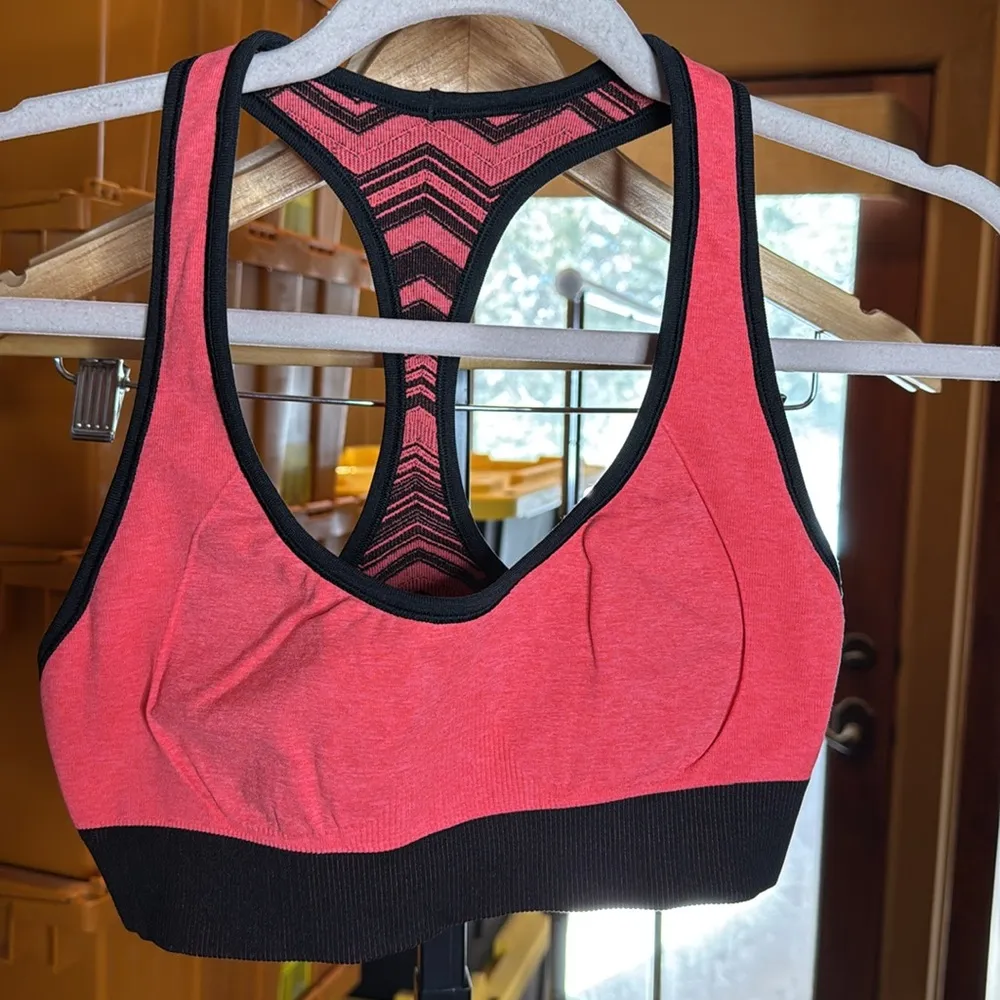Lululemon Ebb & Flow Racerback Bra Reversible Heathered Electric Coral Size 4 - Image 10