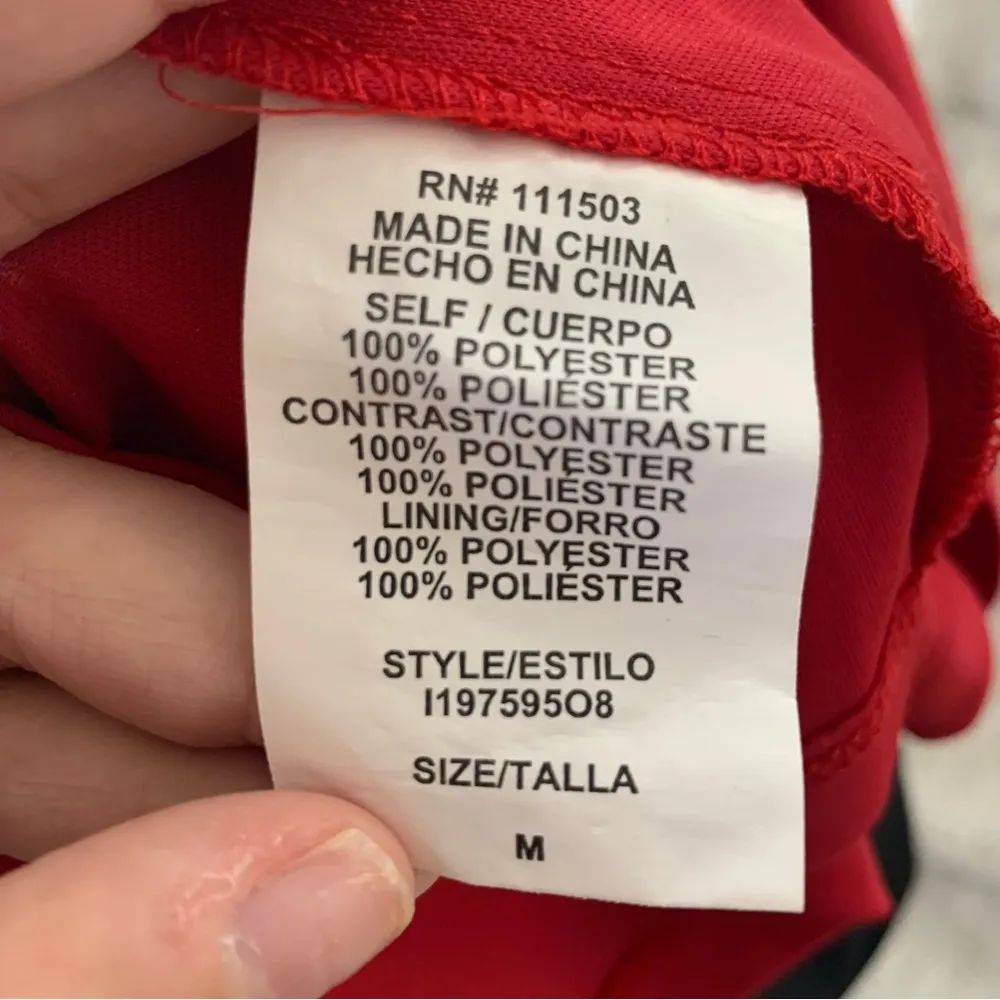 As U Wish Red Tribal Print Dress with Ruffle Hem - Image 6