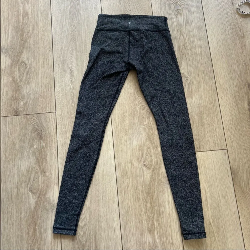Lululemon Wunder Under Pant III  
Heathered Herringbone Heathered Black Size 6 - Image 15