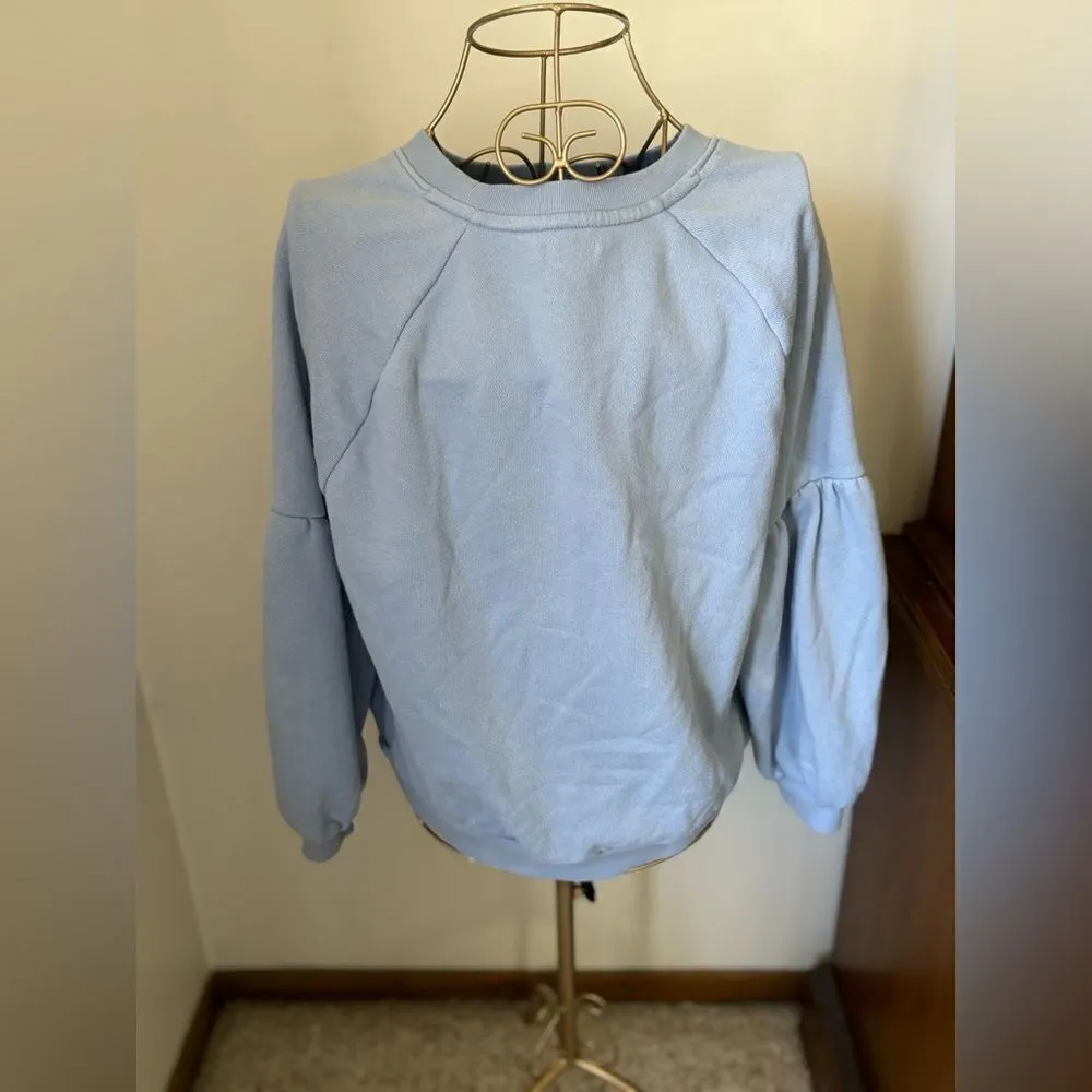Aerie blue sequin PARTY sweatshirt M - Image 9