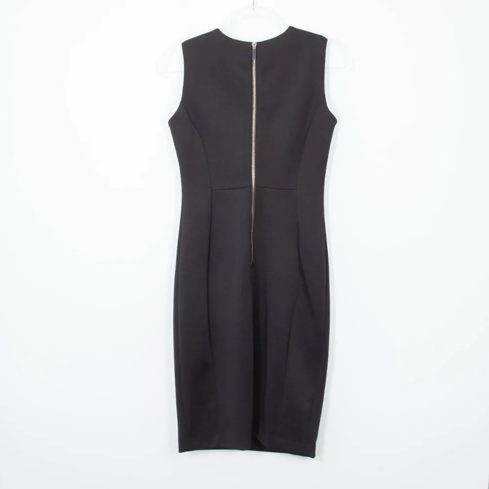 Karl Lagerfeld Black Embellished Sleeveless Midi Sheath Dress Size 4 - Image 7