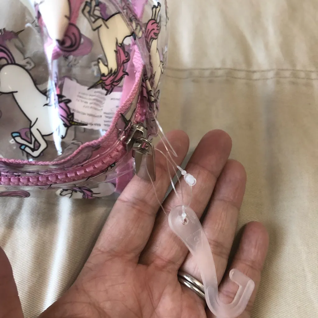 Unicorn Print Clear Cosmetic Bag Pink - Image 13