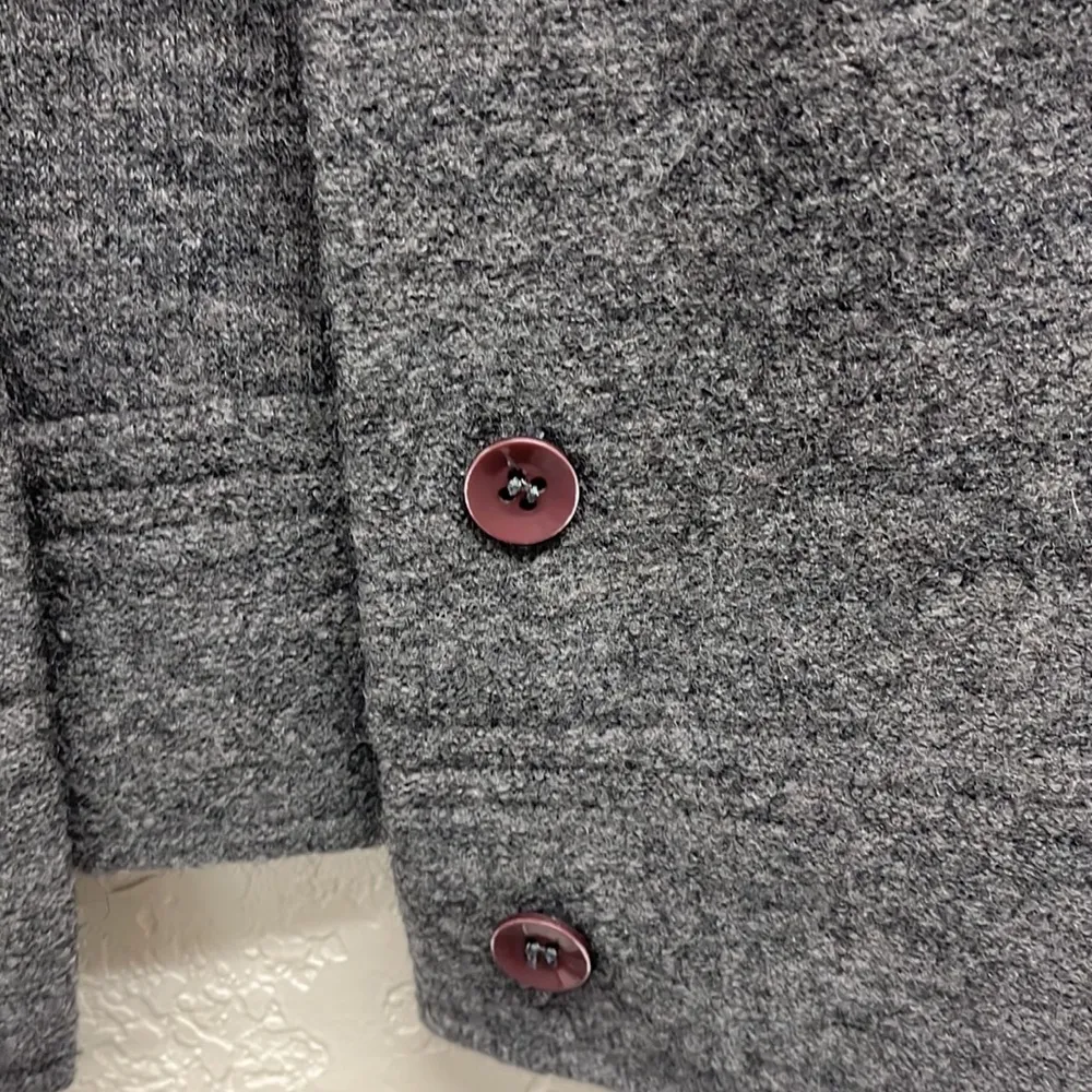 Talbots Wool Button Front Vest with Removable Fur Collar Size SP - Image 5