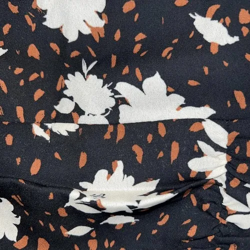 LULU'S Chic Validation Black Floral Print Ruched‎ Long Sleeve Top NWT Size Small - Image 11