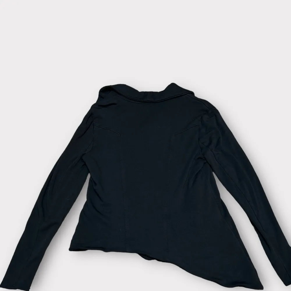 Philosophy Black asymmetrical zip up sweater, size large. - Image 5