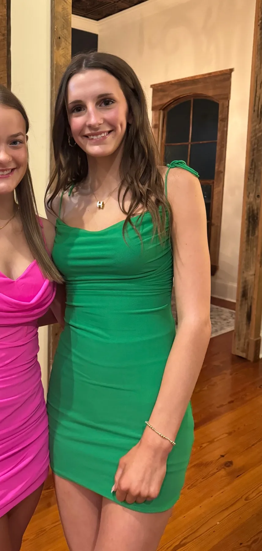 slim fit dress slacks HELLO MOLLY Vacation Time Mini Dress Green main image 1