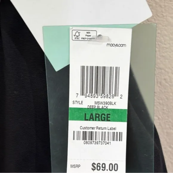 NWT Bar III Front Row Black Layered Sheath Skirt Womens Size L Tailored Office‎ - Image 6