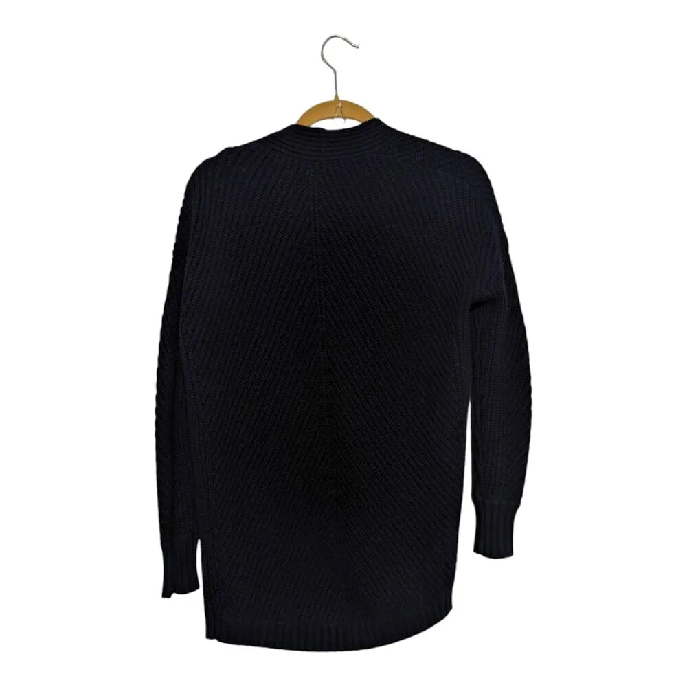 Ted Baker Cashmere Wool Open Knit Cardigan Sweater Womens XSmall Chunky Black - Image 3