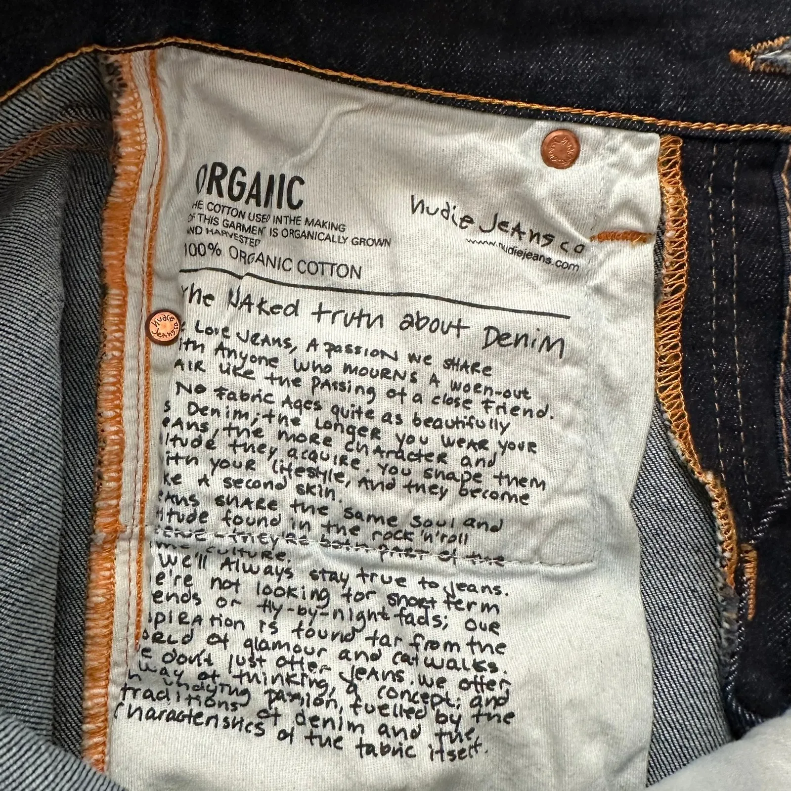 Nudie Jeans Co High Kai Skinny Crop High Rise Dark Wash‎ Denim Jeans 26 Blue - Image 13