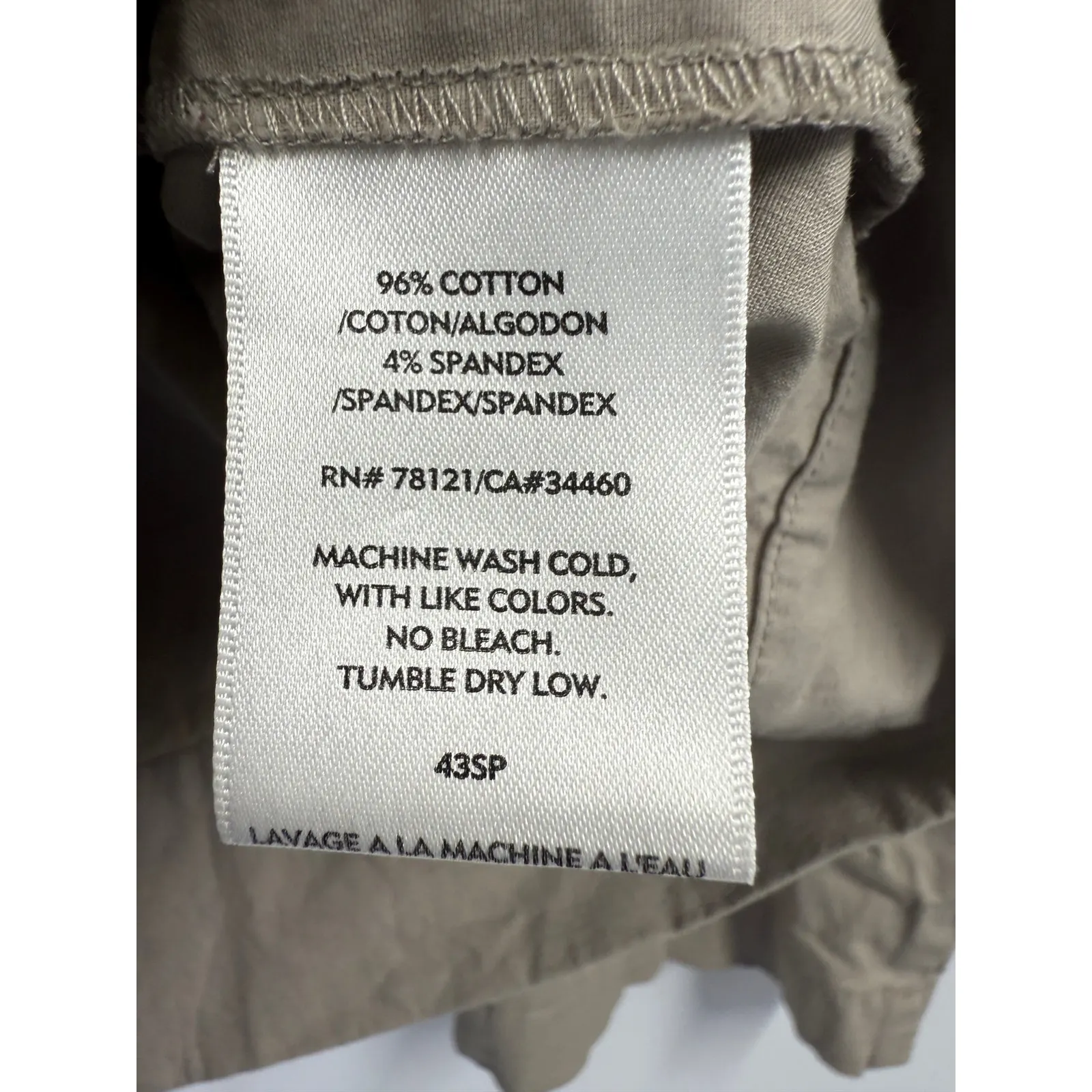 Eileen Fisher‎ Blazer Polished Ramie Stretch Full Zip Windbreaker Jacket Tan M - Image 3