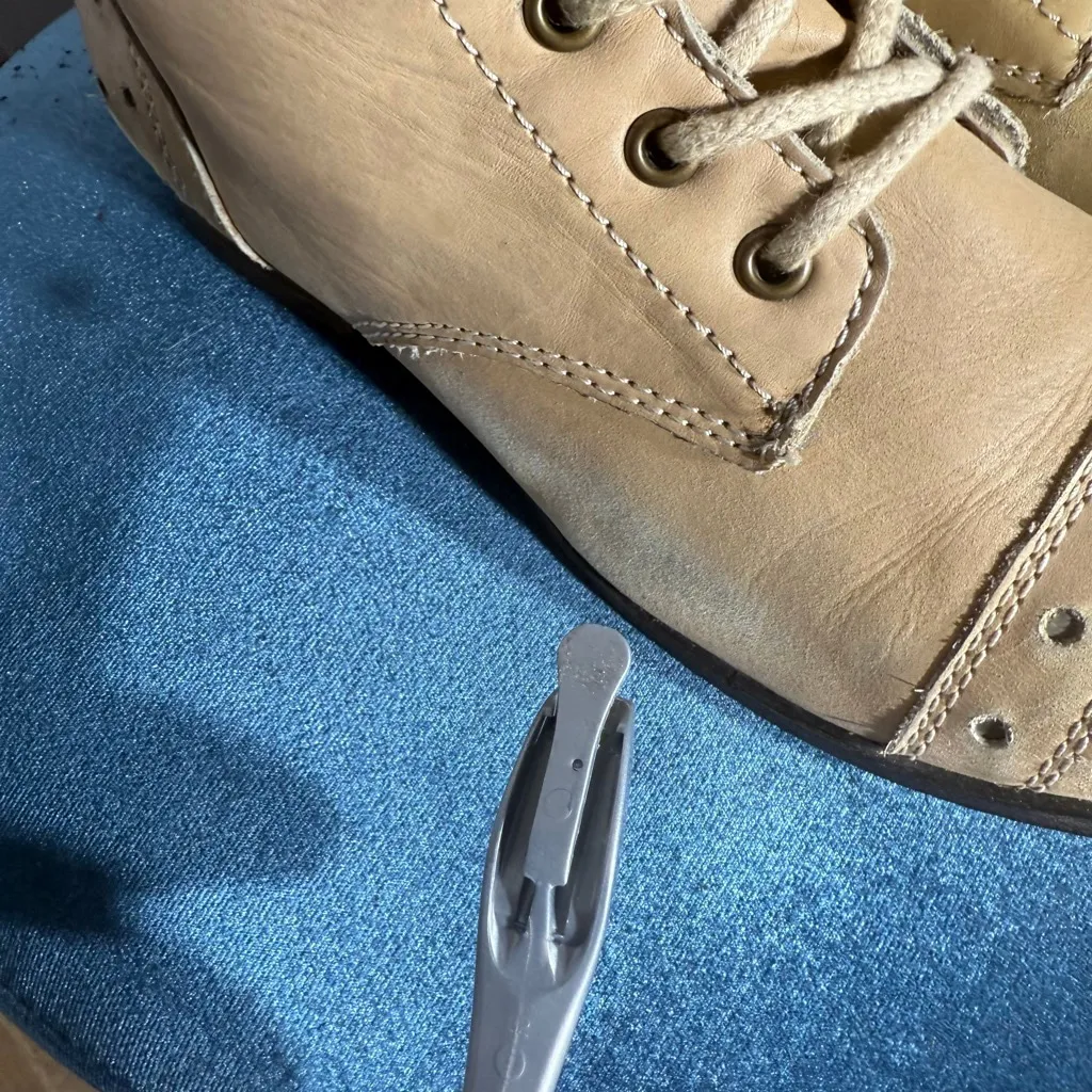 Naughty Monkey women's lace up block heel beige leather boho boots sz 10 - Image 12