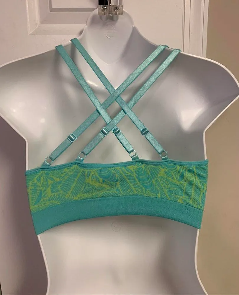 Seamless Floral Geometric Sports Bra - Image 4