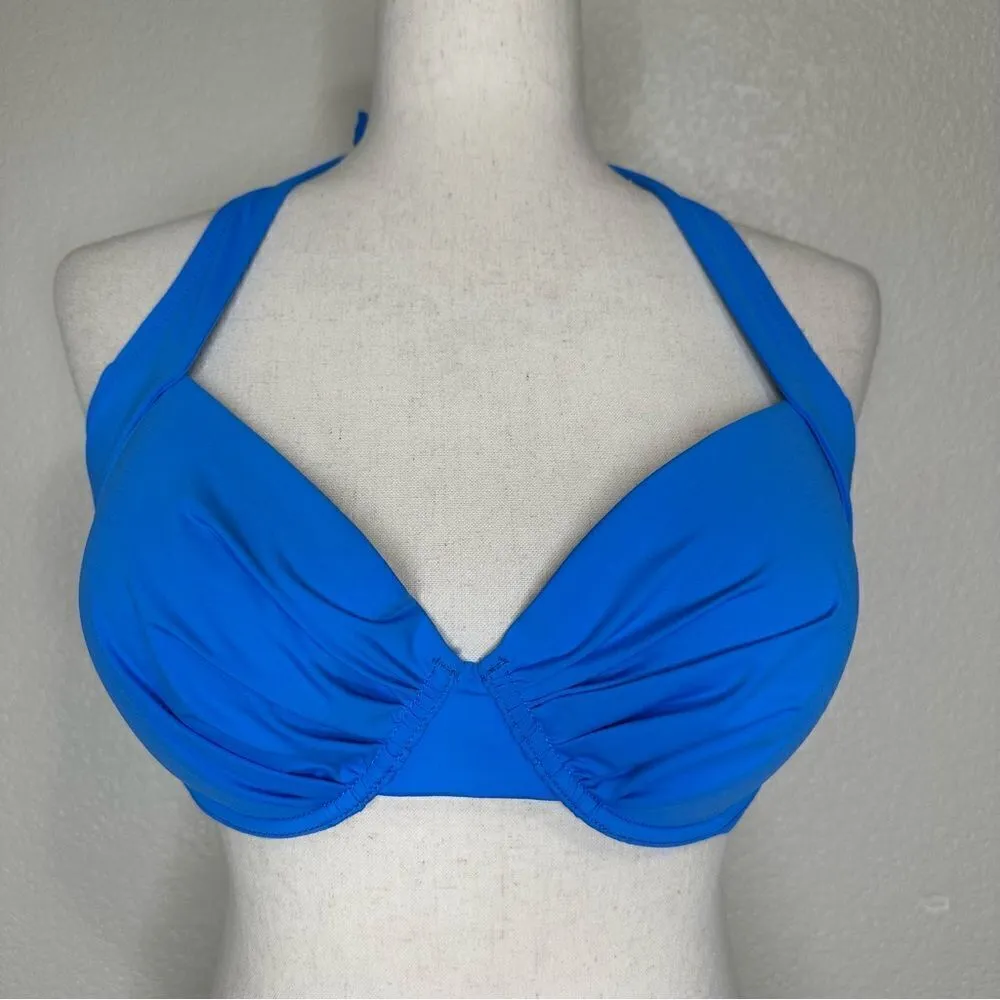NWOT Tommy Bahama Pearl Full Coverage Cup Blue Bikini Top - Image 3